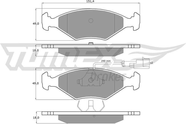 Brake Pad Set, disc brake TX 10-791