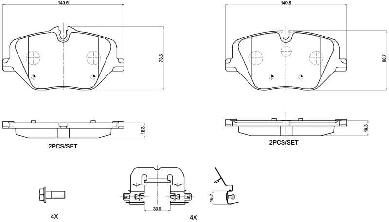 Brake Pad Set, disc brake PRIME LINE P 06 121