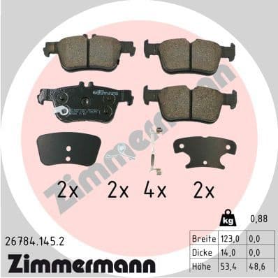 Brake Pad Set, disc brake 26784.145.2