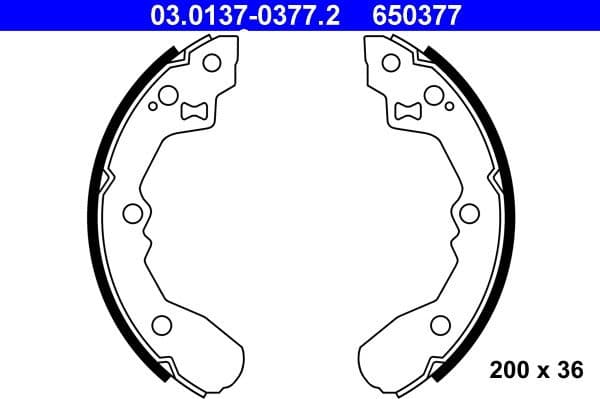 Brake Shoe Set 03.0137-0377.2