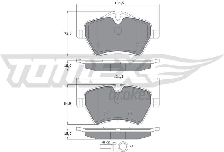 Brake Pad Set, disc brake TX 16-04