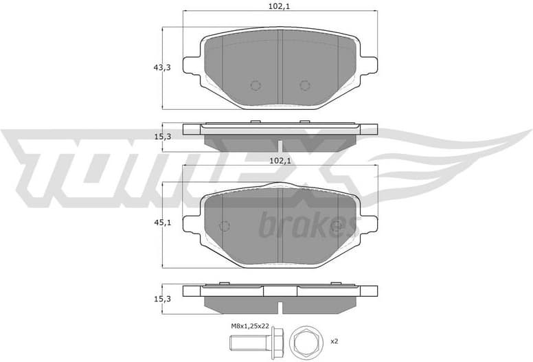 Brake Pad Set, disc brake TX 60-42