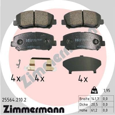 Brake Pad Set, disc brake 25564.210.2