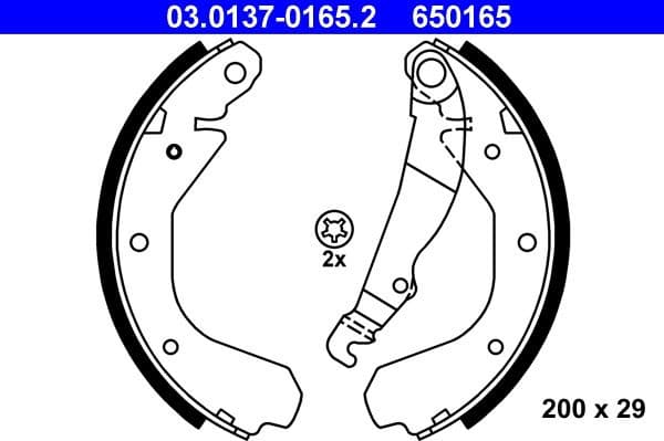 Brake Shoe Set 03.0137-0165.2