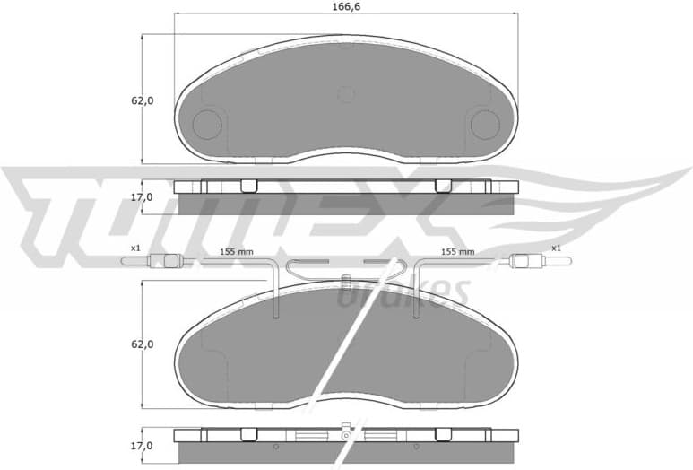 Brake Pad Set, disc brake TX 15-18