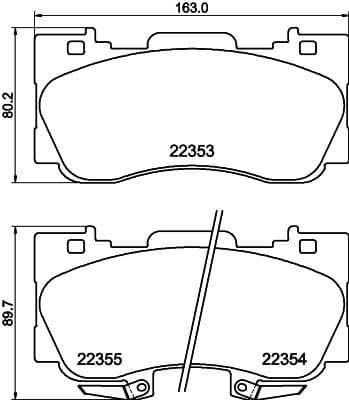 Brake Pad Set, disc brake 8DB 355 040-671