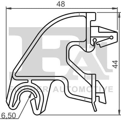 Clip, trim/protection strip 12-40026.5 - image 2