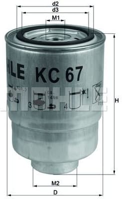 Filter diesel fuel KC67 - image 2