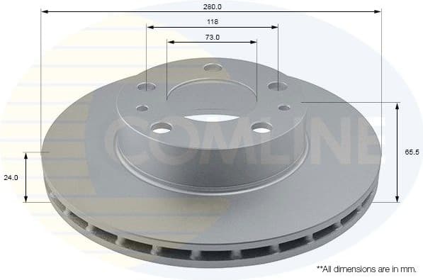 Brake disc, 1pcs FRONT ADC4002V
