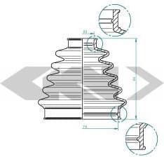Bellow, drive shaft 190968 - image 2