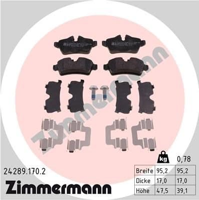 Brake Pad Set, disc brake 24289.170.2