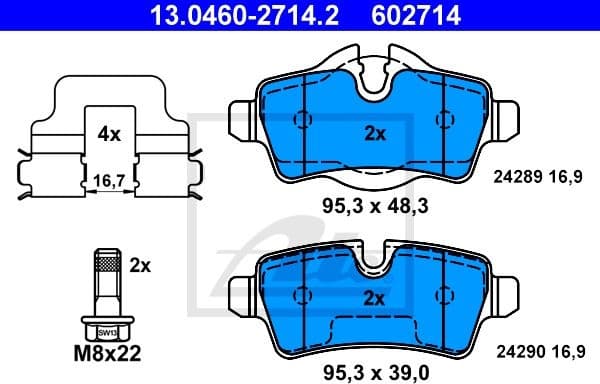 Brake Pad Set, disc brake 13.0460-2714.2 - image 2