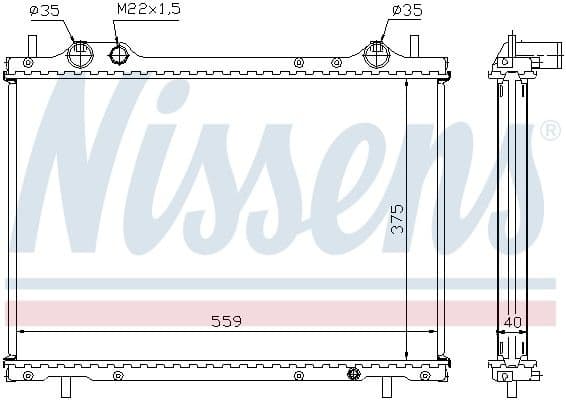 Radiator, engine cooling 61792A