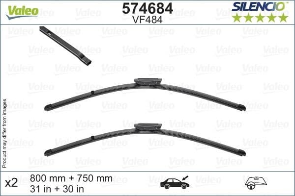 Wiper Blade SILENCIO FLAT BLADE SET 574684