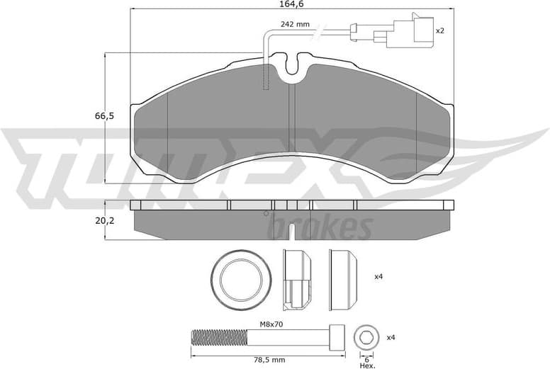 Brake Pad Set, disc brake TX 11-112
