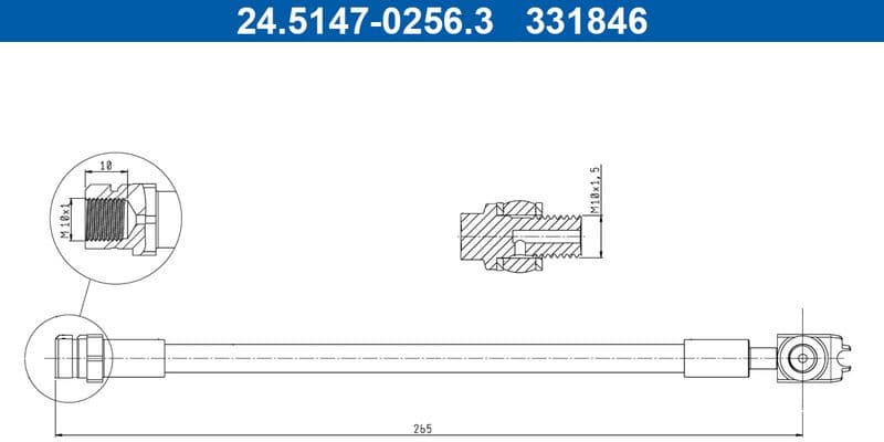 Brake Hose 24-5147-0256-3