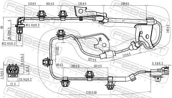 Sensor, wheel speed 01606-014 - image 2