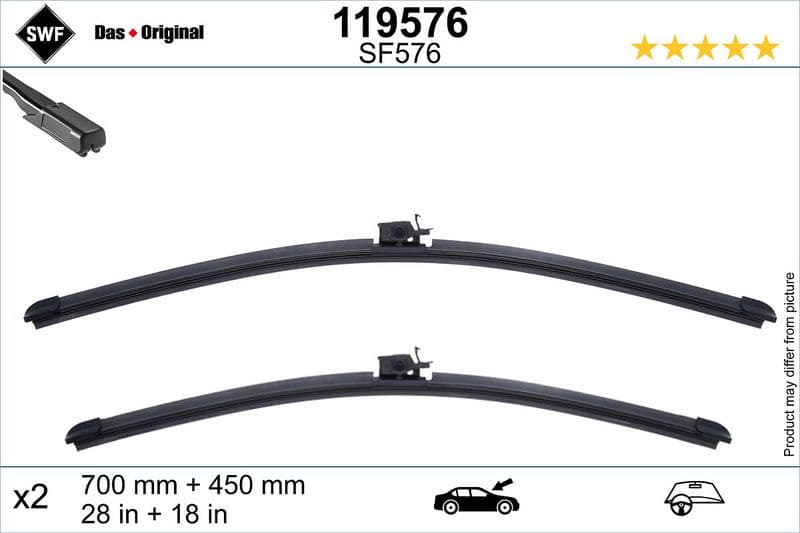 Wiper Blade DAS ORIGINAL SET 119576