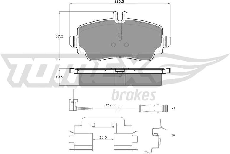 Brake Pad Set, disc brake TX 12-751