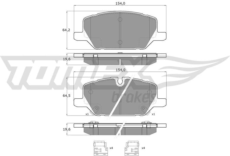 Brake Pad Set, disc brake TX 60-49