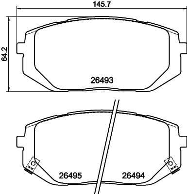 Brake Pad Set, disc brake 8DB 355 043-641