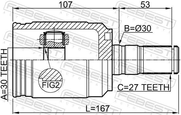 Joint Kit, drive shaft 2211-SEL19LH - image 2