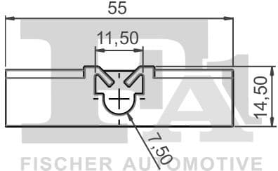 Clip, trim/protection strip 77-40008.5 - image 2