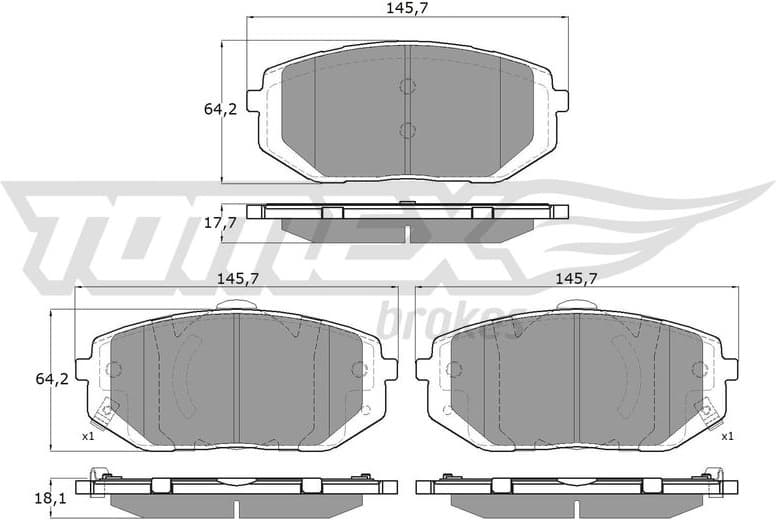 Brake Pad Set, disc brake TX 60-17