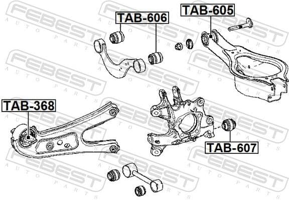 Mounting, control/trailing arm TAB-605 - image 2