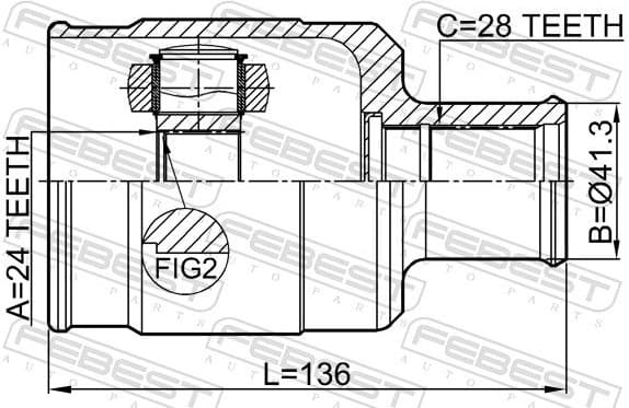 Joint Kit, drive shaft 1211-DHLH - image 2