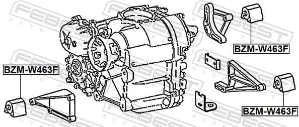 Mounting, transfer case BZM-W463F