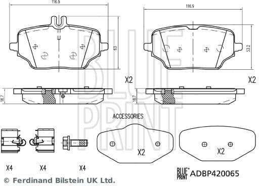 Brake Pad Set, disc brake ADBP420065 - image 2
