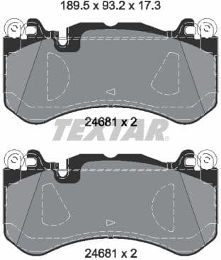 Brake Pad Set, disc brake Q+ 2468105