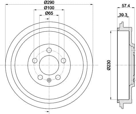 Brake Drum 8DT 355 300-421 - image 4