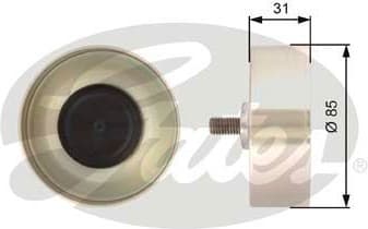 Deflection/Guide Pulley, V-ribbed belt DriveAlign™ T36374