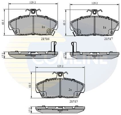Brake pads front CBP3232