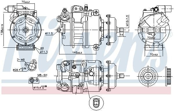 Compressor, air conditioning ** FIRST FIT ** 890637