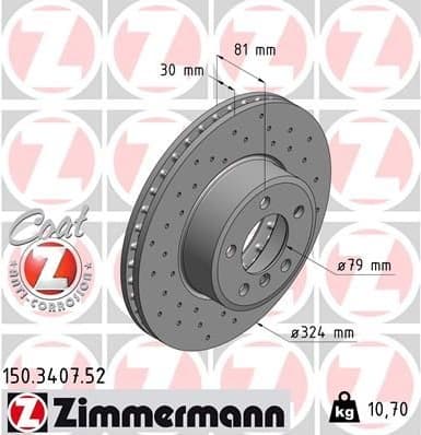 Brake Disc SPORT BRAKE DISC Z 150.3407.52