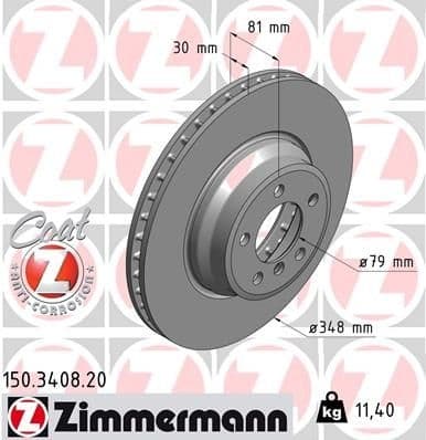 Brake Disc COAT Z 150.3408.20