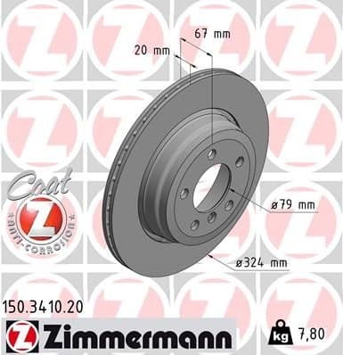 Brake Disc COAT Z 150.3410.20