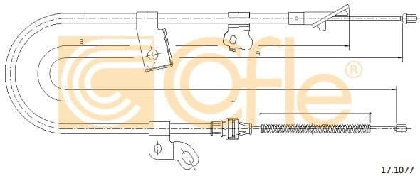 Cable Pull, parking brake 17.1077