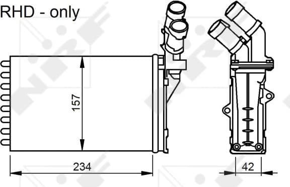 Heat Exchanger, interior heating 58034