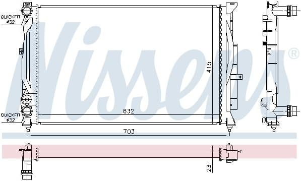 Radiator, engine cooling ** FIRST FIT ** 60308A