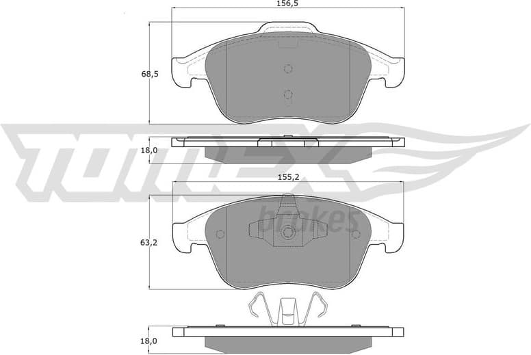 Brake Pad Set, disc brake TX 16-65