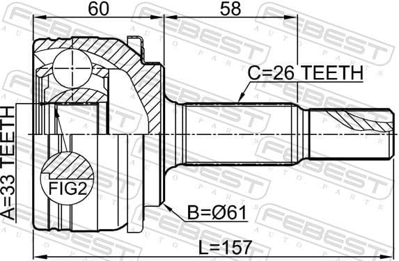 Joint Kit, drive shaft 0110-AXVA70 - image 2