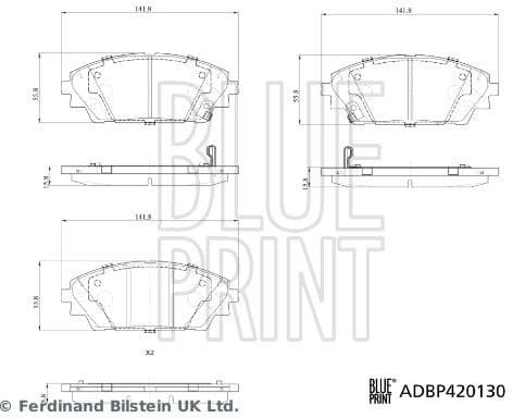 Brake Pad Set, disc brake ADBP420130 - image 2
