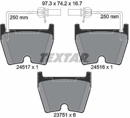 Brake Pad Set, disc brake 2451701