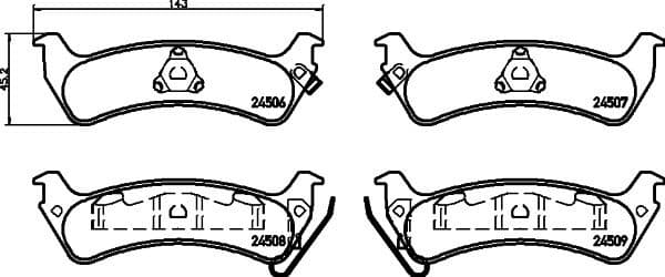 Brake Pad Set, disc brake 8DB 355 013-091