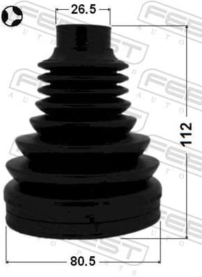 Bellow, drive shaft 1715P-Q5LHT - image 2