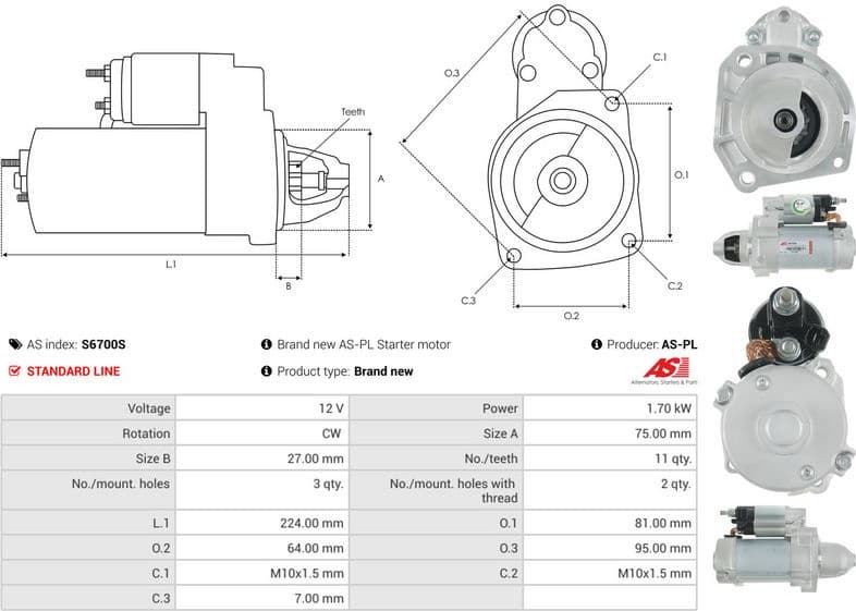 Starter AS S6700S - image 5